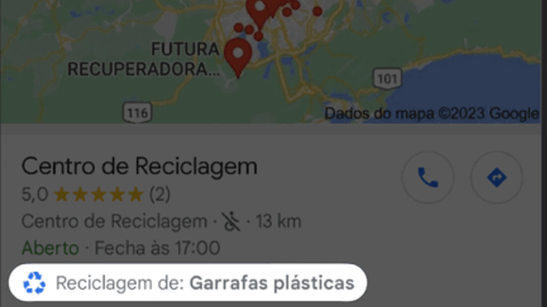 Símbolo do Google para reciclagem sinalizará os pontos de coleta  